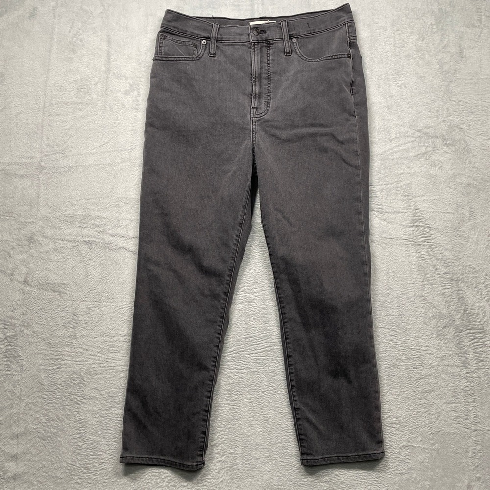 Madewell The Perfect Vintage Jean Womens 30 Black High Rise Tapered Lunar Wash